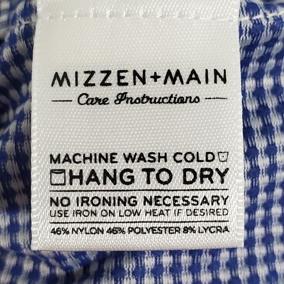 Mizzen And Main‎ Spinnaker Men Trim Fit Stretch Shirt Size XL Office Casual - Picture 6 of 12